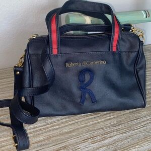 Roberta di Camerino - Navy Blue and Red 2way Bag